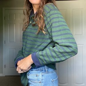 striped collared shirt long sleeve